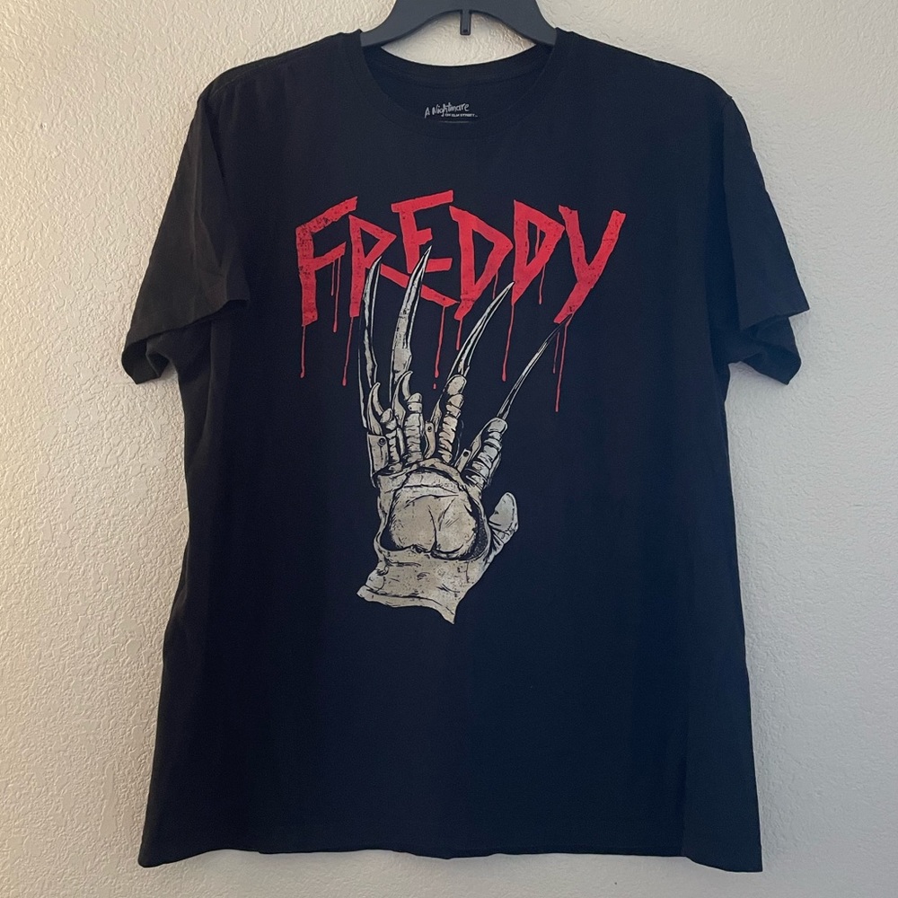 Black Nightmare on Elm Street Freddy Tee Shirt Top